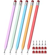 DAXINGXING Stylus Pen for Touchscreen (5 Pcs), Octagonal Retro Stylus, Heavier 2-in-1 Stylus Pen,...