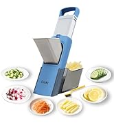 ChinKc Upgrade Safe Mandoline Slicer for Kitchen, Adjustable Vegetable Food Chopper Potato Fries ...