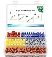 240 Pcs Electrical Wire Connectors Screw Terminals - Twist Nuts Caps Wire Connection, Spring Inse...