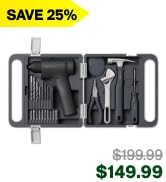 HOTO 25PCS Household Tool Kit with 16V Brushless Drill, 3/8” Keyless Chuck, Smart Display, 50 N·m...