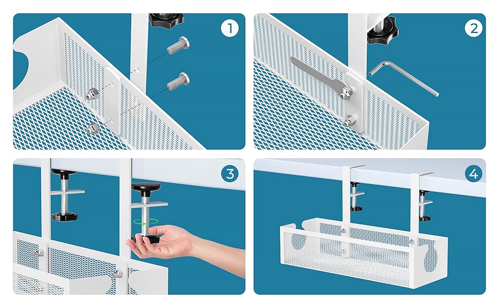 under desk cable managament tray