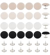 BENECREAT 32 Sets 4 Colors Baseball Cap Button, 17mm/0.67Inch Top Replacement Hats Buttons, Black...