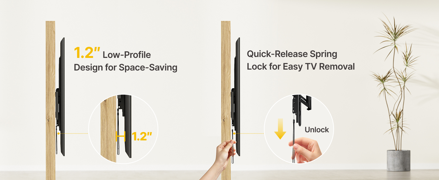 low profile tv wall mount