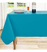 homing Rectangle Vinyl Tablecloth, Waterproof Spillproof Plastic Flannel Backed Table Cloth, Wipe...