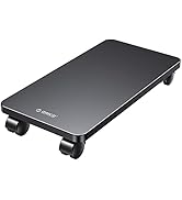 Metal Computer Tower Stand, ORICO Mobile CPU Holder, 4 Caster Wheels Computer Tower Stand Carts o...