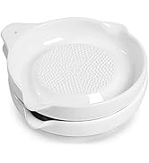 Ceramics Grater Plate for Ginger, Garlic, Onion, Cheese, Lemon, Chocolate, Vegetables and Fruits ...