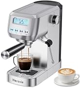 Horavie Ultra Espresso Machine with LCD Display, Espresso Maker with Powerful Milk Frother, Custo...