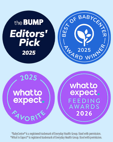 The Bump Editors Pick, Best of Baby Center, What to Expect Favorite and Feeding Awards