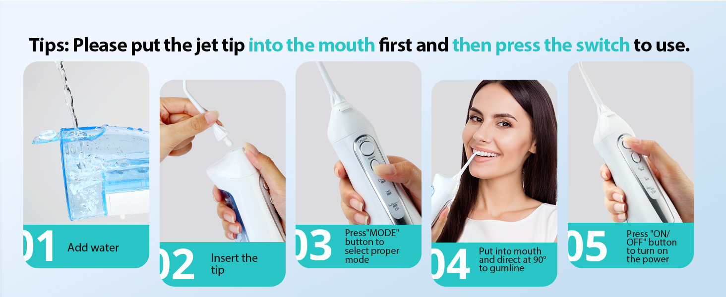 Keep your oral health Selección de dientes dentales Flosser de agua