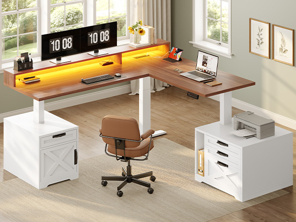 l shaped standing desk