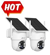 ANRAN Solar Security Cameras Wireless Outdoor,2K Cameras for Home Security with Fixed Solar Panel...