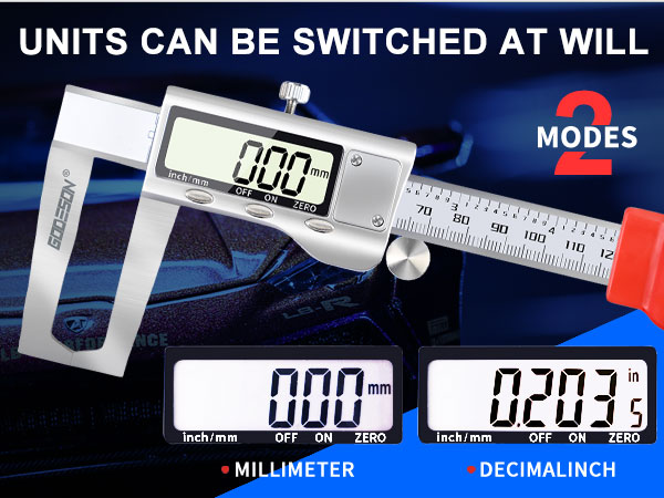 Brake Measuring Tool wtih Caliper has 2 modes