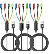 Firsting Car Accessories Multi Charging Cable [3Pack 5FT], Travel Essentials 4 in 1 Charging Cord...