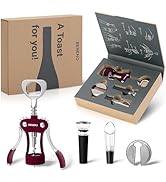 Wine Opener Gift Set Premium Wing Corkscrew Wine Bottle Opener with Multifunctional Bottles Opene...