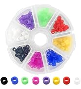 160 Pcs Dental Code Rings, 6mm Silicone Non-Toxic Orthodontic Rings Accessory, 8 Vibrant Colors, ...
