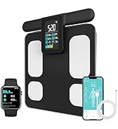 FITDAYS 8-Electrode Smart Scale: Full Body Composition Analyzer, 27 Metrics via Bluetooth Fitdays...