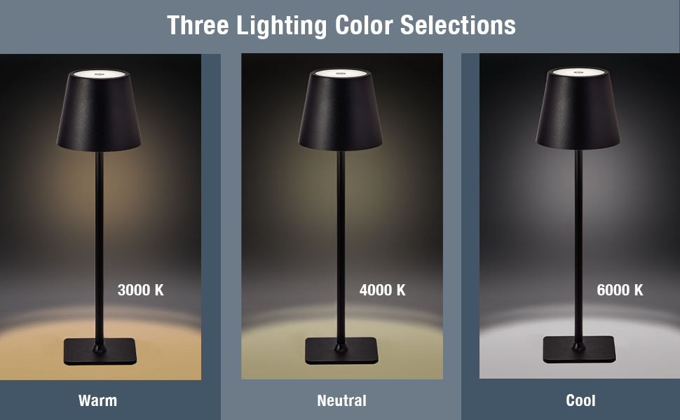 Mikasa Black Rechargeable Lamp