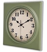 Alarllok Vintage Wall Clock 1950s Style - Retro 50's Mid Century Square Wall Clocks Battery Opera...