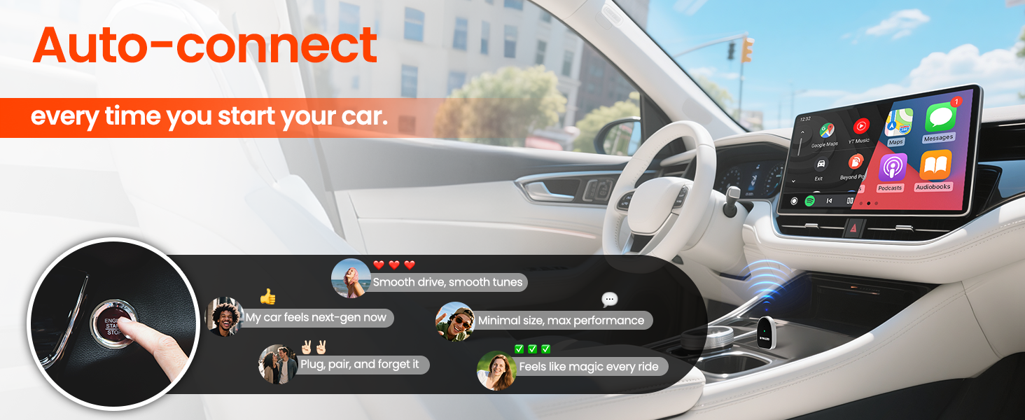 wireless android auto adapter, carplay adapter for older cars, 2 in 1 carplay android auto ?