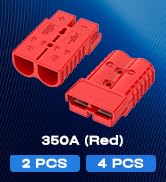 furwishlisting Anderson Connector 350A 600V Battery Quick Connect/Disconnect for 2/0 AWG Cables, ...