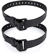 PSLER 2 Pack Reusable Industrial TPU Straps - 22 Inch Heavy Duty Ladder Tie Down Straps with Alum...