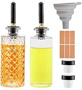 gegewawa Glass Coffee Syrup Dispenser Bottles Set 2 Pack 5 OZ, Simple Syrup Bottles with Metal Po...