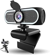 KEMEIV 4K Webcam for PC with Autofocus, USB Webcam with Dual Noise Cancelling Mic, Auto White Bal...