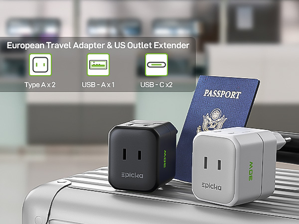 european travel plug adapter charger travel essentials for men women girl portable type c charger