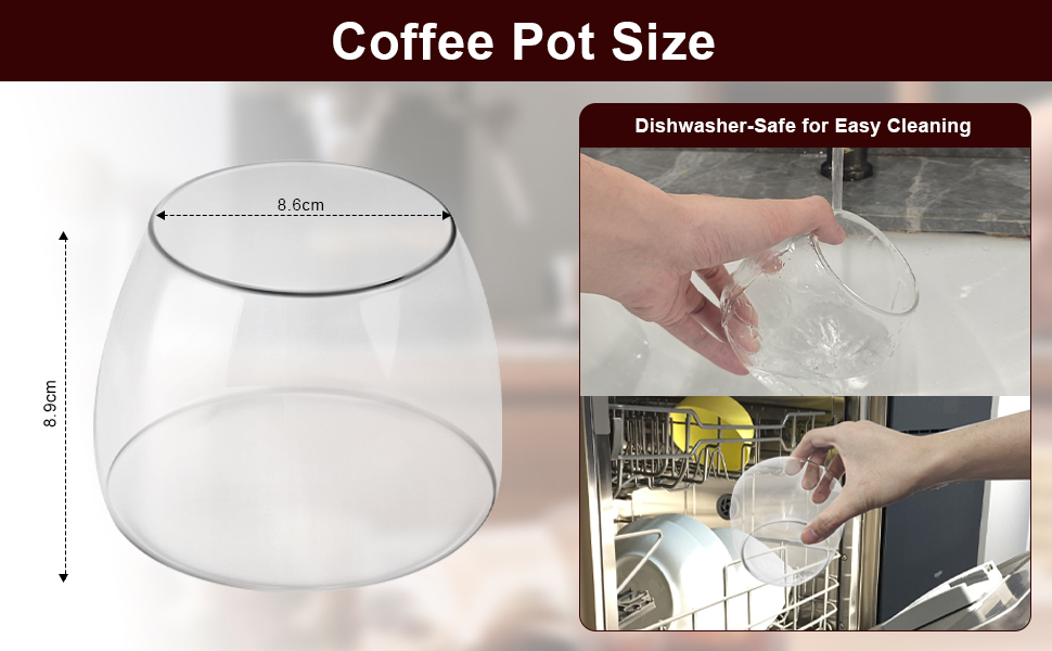 7 OZ Coffee Grinder Glass Jar Carafe