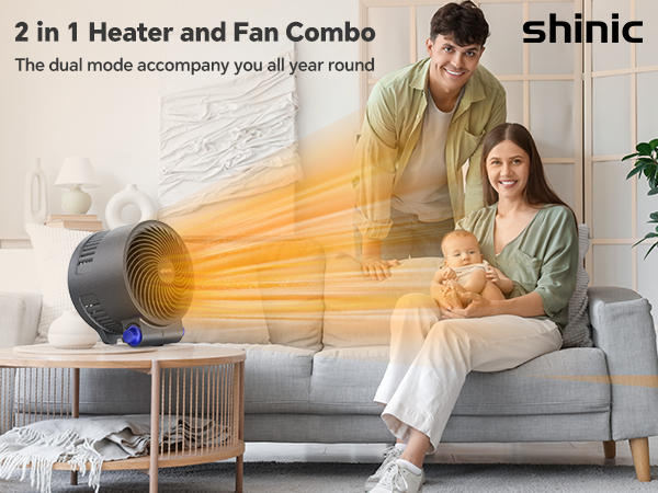 Desk Fan and Heater Combo