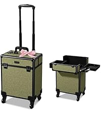 BYOOTIQUE Rolling Makeup Case 4in1 Cosmetology case on wheels Makeup Artist