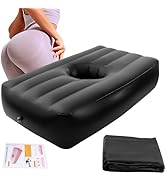 SJXHRFXY BBL Bed with Hole for Post-Surgery Sleeping, Black PVC Inflatable Recovery Mattress with...