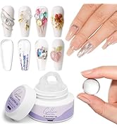 Gellen 3D Gel Nail Art - 30g 3D Sculpting Gel Non-Sticky Hand Clear Hard Gel for Nails 3D Molding...