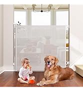 Retractable Baby Gates Extra Wide - 55" Wide x 38" Tall Dog Gates for Stairs &amp; Doorways | Indoor/...
