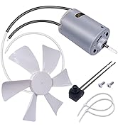 weideer 6 inch RV Vent Fan Blade with 12V RV Vent Motor D-Shaft Replacement RV Bathroom Roof Vent...