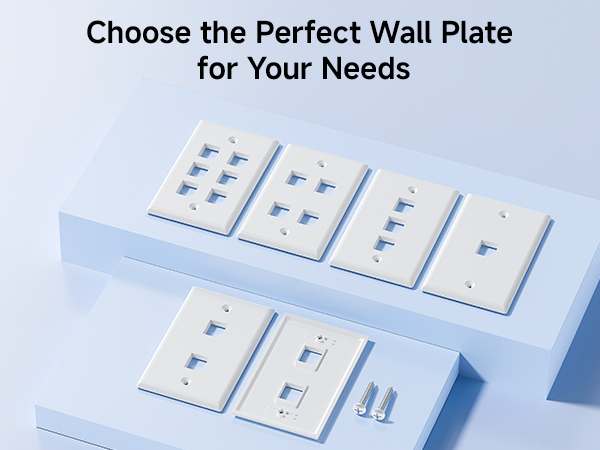 Low Profile 2-Port Keystone Jack Wall Plate