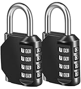 Fayleeko Combination Lock, 4 Digit Padlock for School Gym Sports Locker, Fence, Toolbox, Case, Ha...