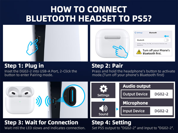 how to connect bluetooth headset to PS5
