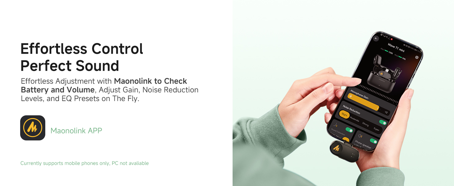 Effortless Adjustment via maono link App