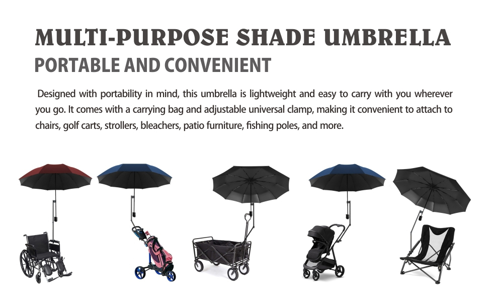 chair umbrella with clamp adjustable