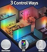 LanSuper Corner Floor Lamp,Smart RGB LED Corner Floor Lamp with Luminous Base, 21W 1800LM Super B...