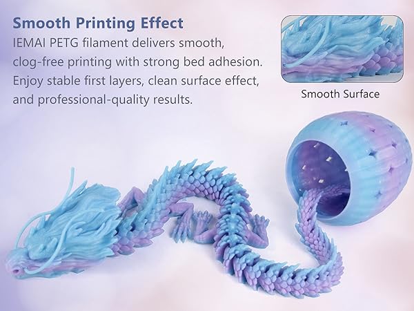 IEMAI PETG filament 1.75mm translucent gradient 3d printer filament for high-speed printing