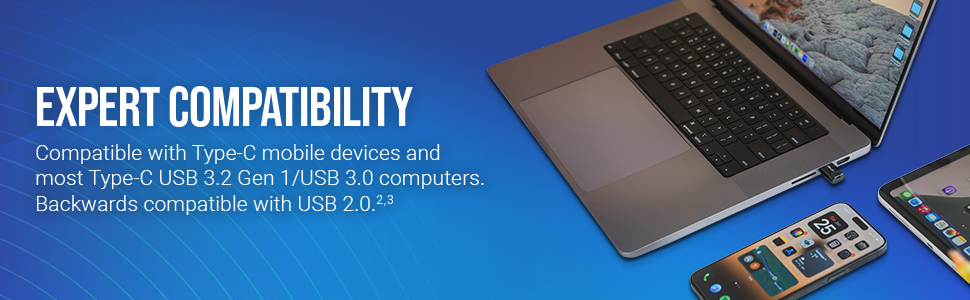 PNY Elite-X Fit Type-C USB 3.2 Flash Drive - Expert Compatibility