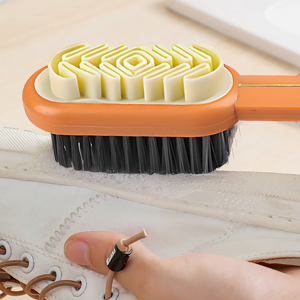 2-in-1 Orange Shoe Brush