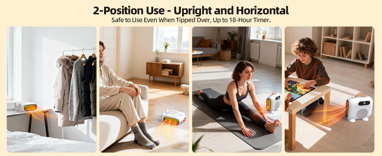 Upright and Horizontal space heater
