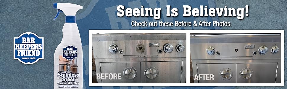 Stainless Steel Cleaner &amp; Polish Before and After