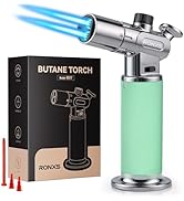 Butane Torch, RONXS Double Flame Kitchen Blow Torch Adjustable Refillable Cooking Torch Lighter w...