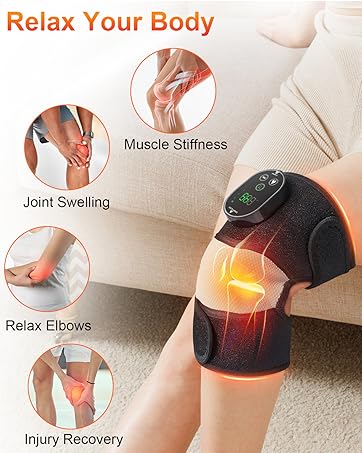 heating knee brace with massage