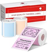 Phomemo Labels,Thermal Color Label,1.57'' x 1.18''Square Self-Adhesive Sticker Paper for Phomemo ...