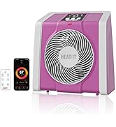 HEATIT Space Heater with Remote for Indoor, Digital Display with Thermostat,Containing Plasma &amp; O...
